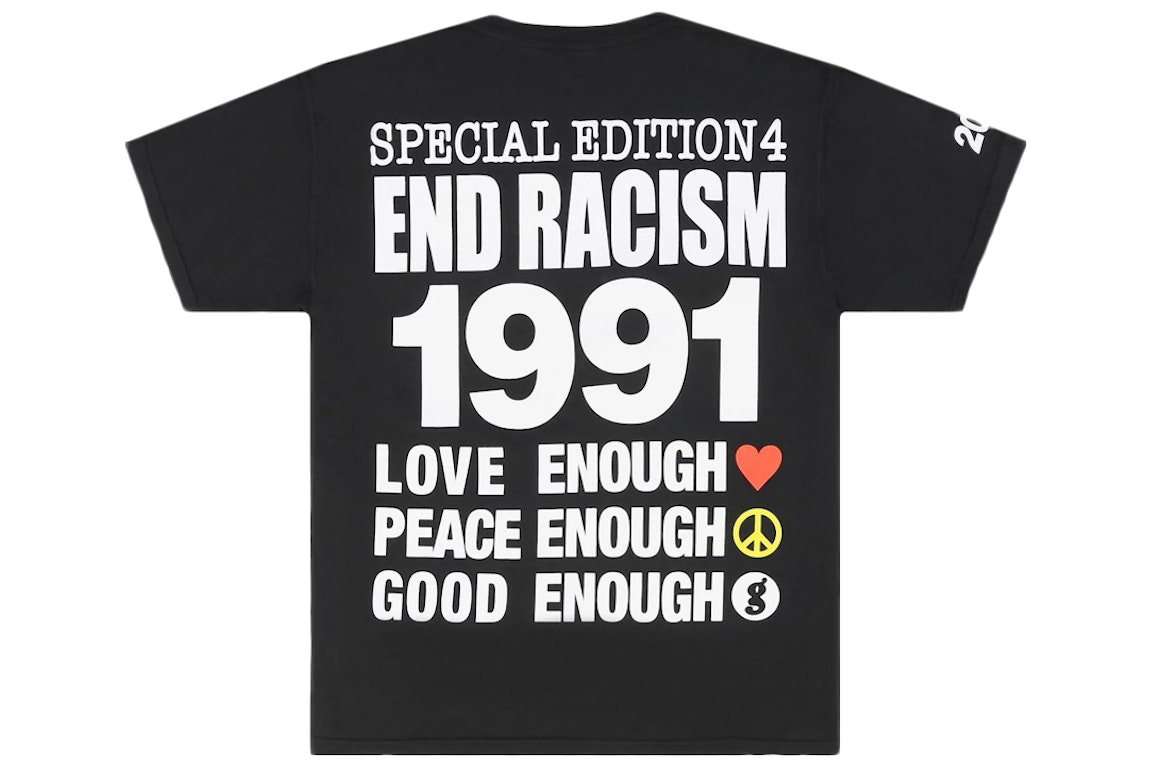 Pre-owned Infinite Archives X Fragment (end Racism) (1991/2020) T-shirt Black
